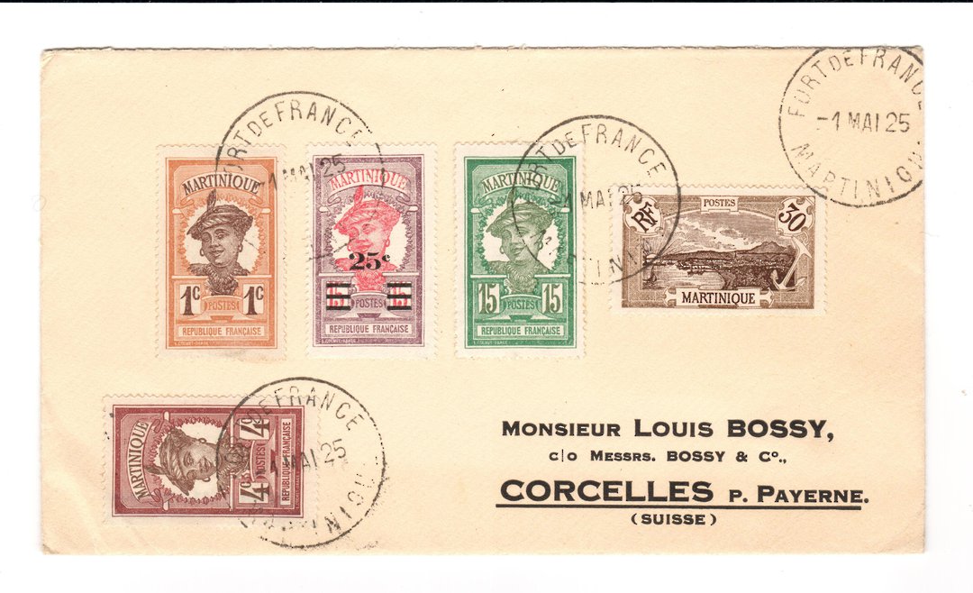 MARTINIQUE 1925 Letter from Port de France to Switzerland. - 37771 - PostalHist image 0