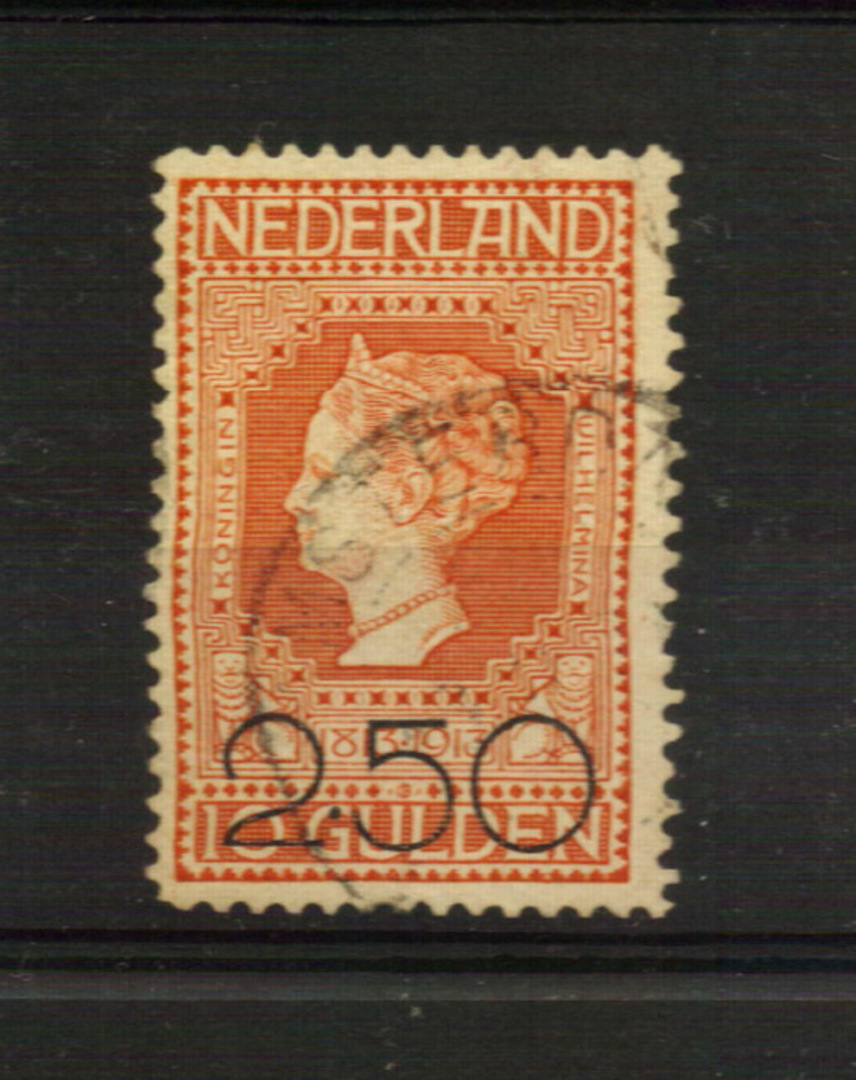 NETHERLANDS 1920 Surcharge 2.50 on 10g Independence value. Good perfs. - 21220 - FU image 0