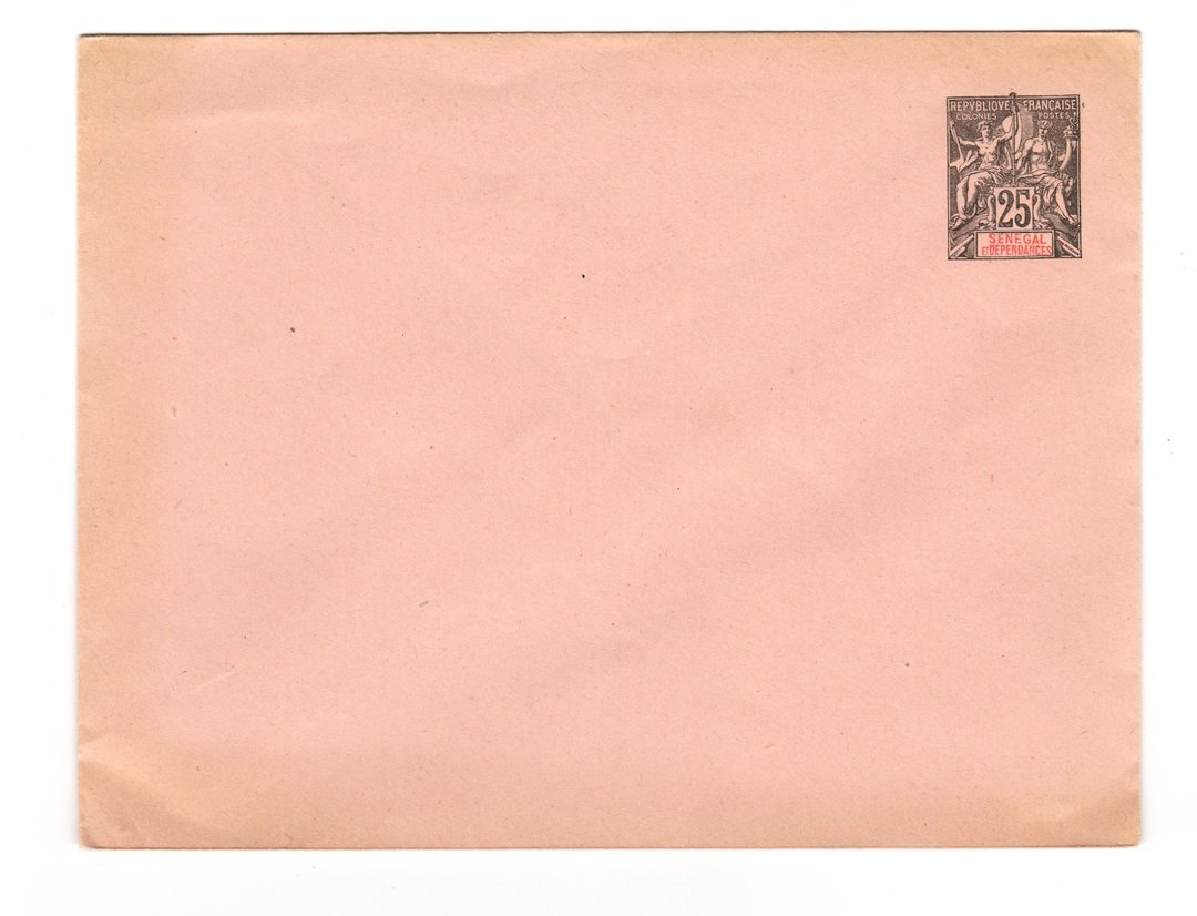 SENEGAL 1895 Postal Stationery 25c Black. Unused. - 38187 - PostalHist image 0