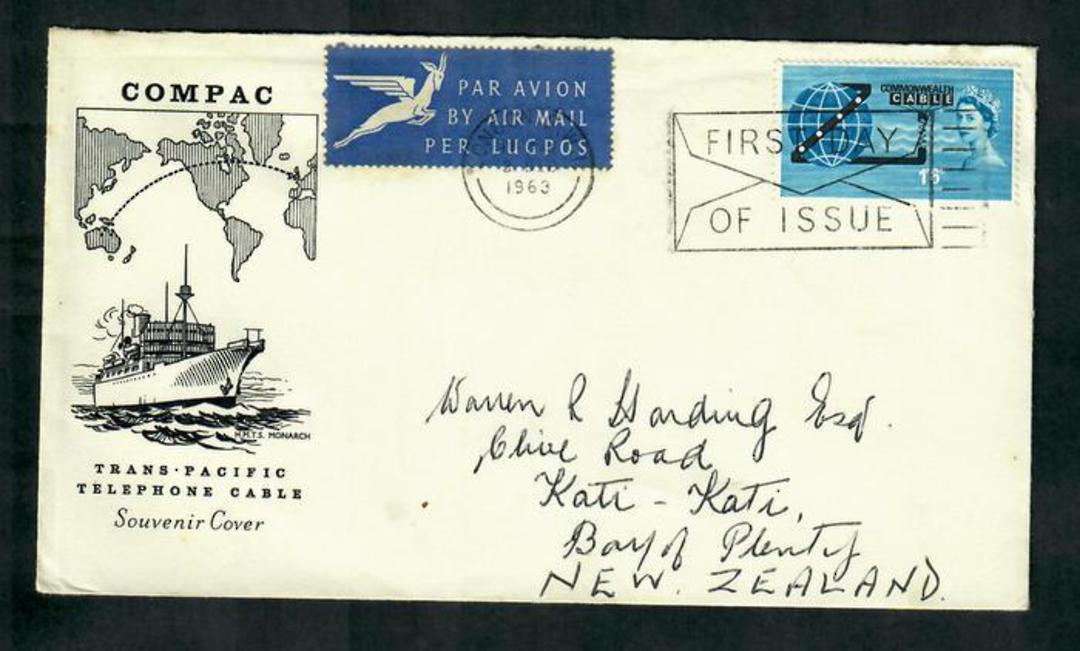 GREAT BRITAIN 1963 Compac Cable on first day cover. - 31753 - FDC image 0