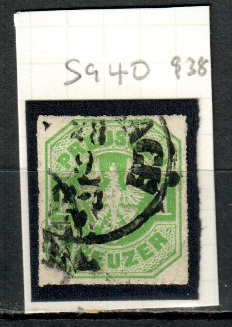 PRUSSIA 1867 Definitive 1k Green. Heavy postmark. From the collection of H Pies-Lintz. - 9444 - Used image 0