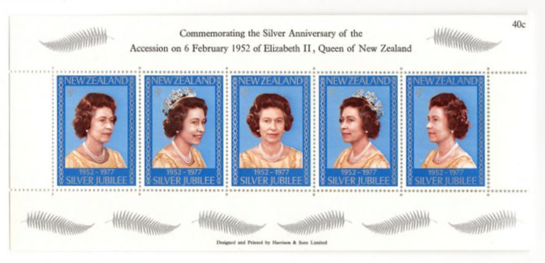 NEW ZEALAND 1977 Silver Jubilee. Miniature sheet. - 14003 - UHM image 0