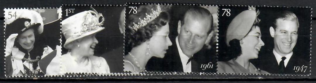 GREAT BRITAIN 2007 60th Anniversary of the Royal Wedding. Set of 6 in joined pairs. - 81672 - UHM image 0