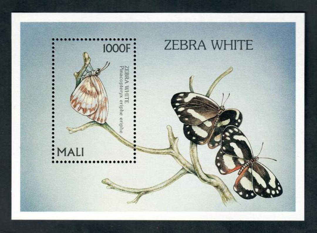 MALI 1997 Zebra White Butterfly. Miniature sheet. - 50144 - UHM image 0