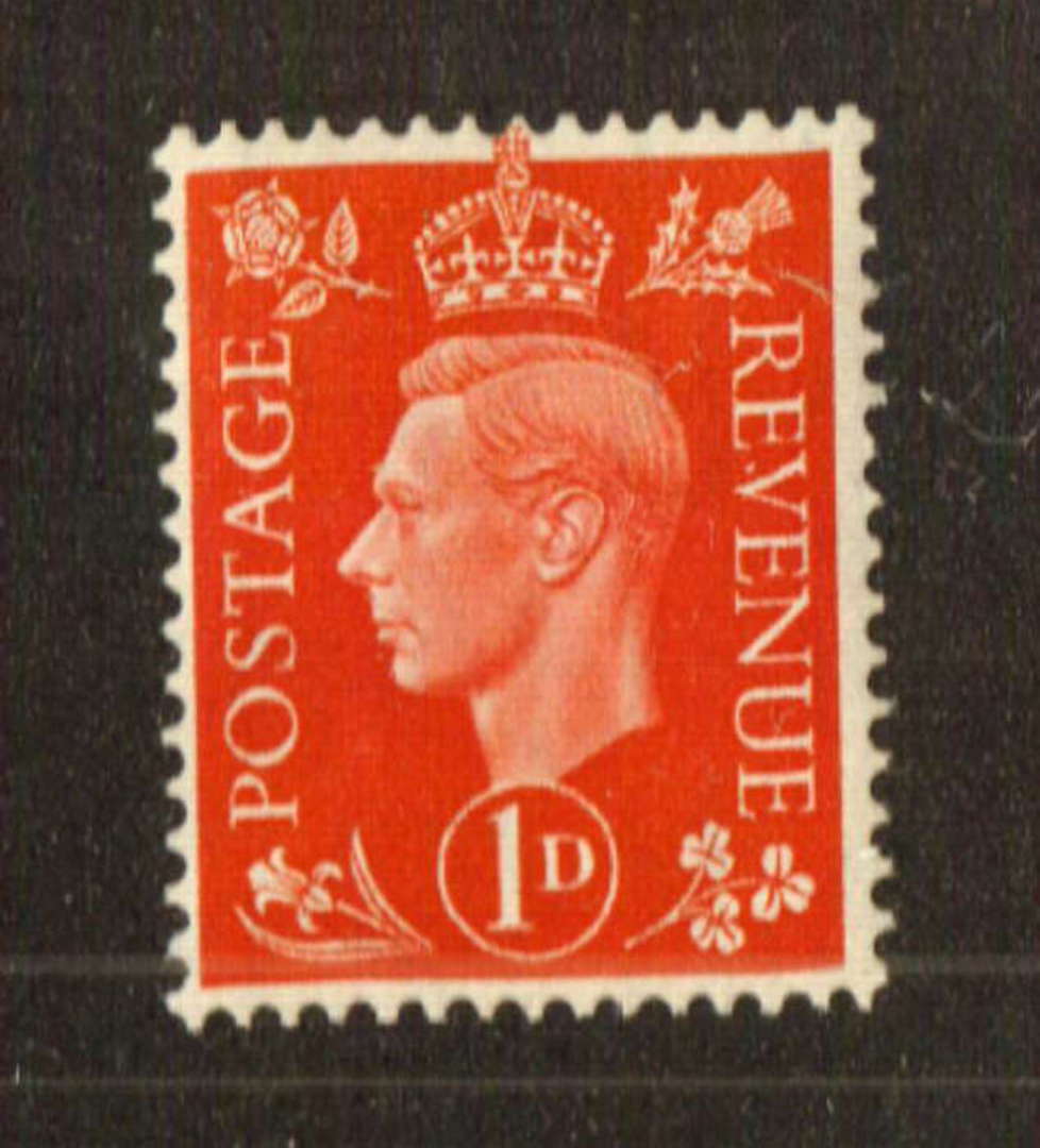 GREAT BRITAIN 1937 George 6th 1d red Watermark Inverted - 70796 - UHM image 0