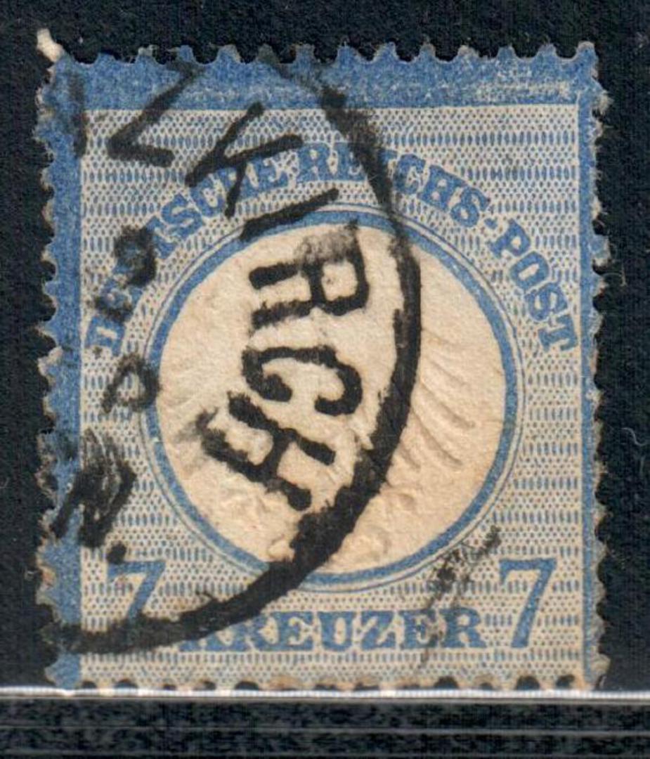 GERMANY 1872 Definitive 7k Blue. cds ......ZKIRCH but a little heavy. - 9333 - Used image 0