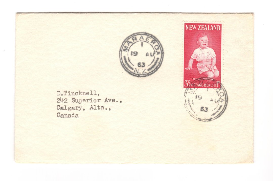 NEW ZEALAND Postmark Whangarei MARAEROA. H Class cancel on cover sent to Canada. - 30922 - Postmark image 0