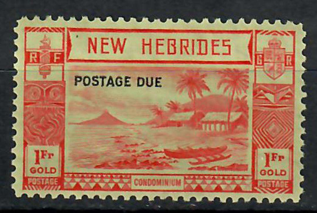 NEW HEBRIDES 1938 Postage Due 1fr Red on Green. - 70541 - Mint image 0