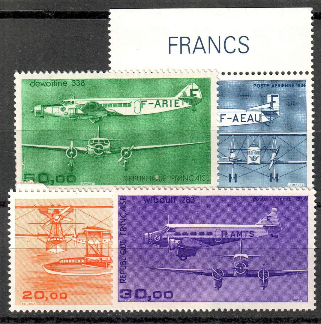 FRANCE 1984 Aeroplanes. Set of 4. - 83457 - UHM image 0
