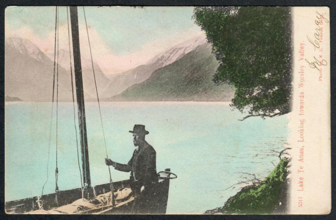 LAKE TE ANAU looking towards Worsly Valley. Tinted Postcard. - 49024 - Postcard image 0