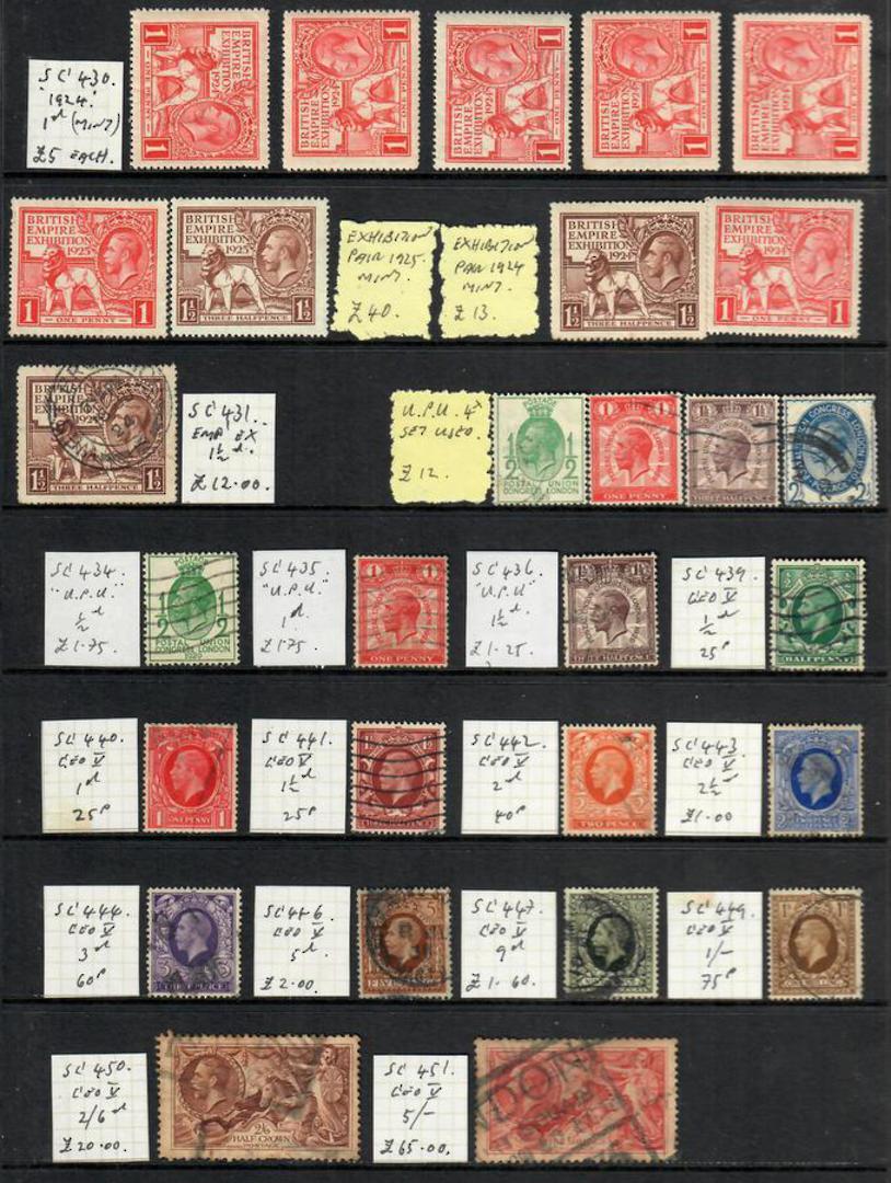 GREAT BRITAIN 1843-1951 Large selection of defs and commems. stc £700 but these items show double. SG48 £15. SG109/8 £65. SG147/ image 2