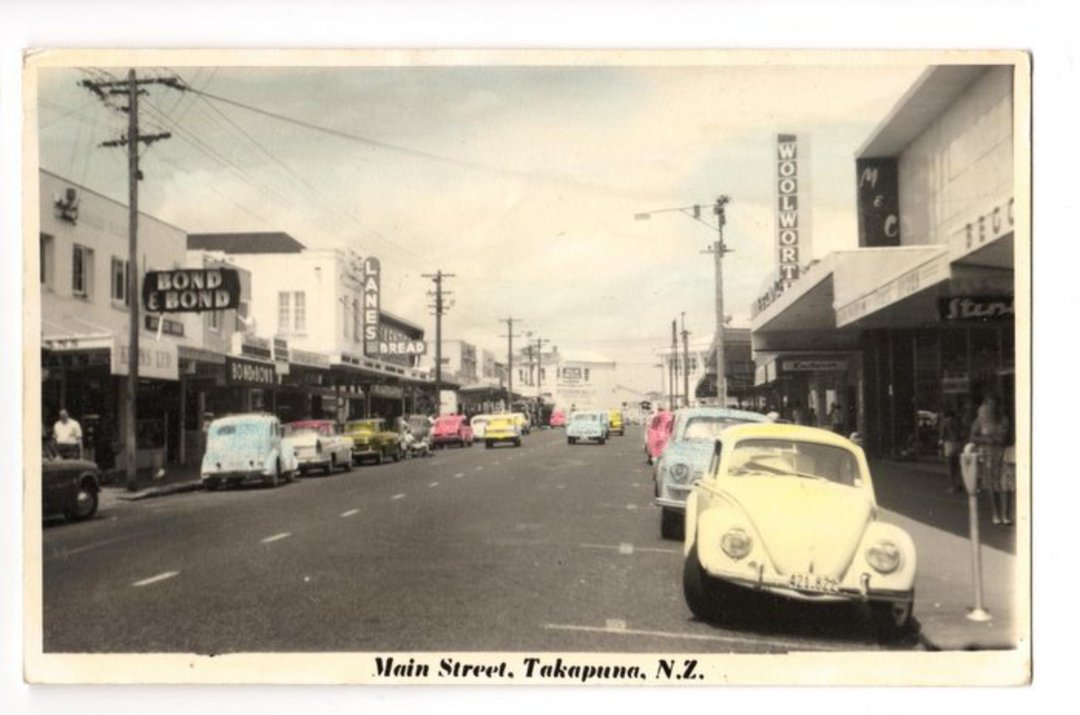 TAKAPUNA BEACH Coloured Postcard. Stanley series 38. - 45070 - Postcard image 0