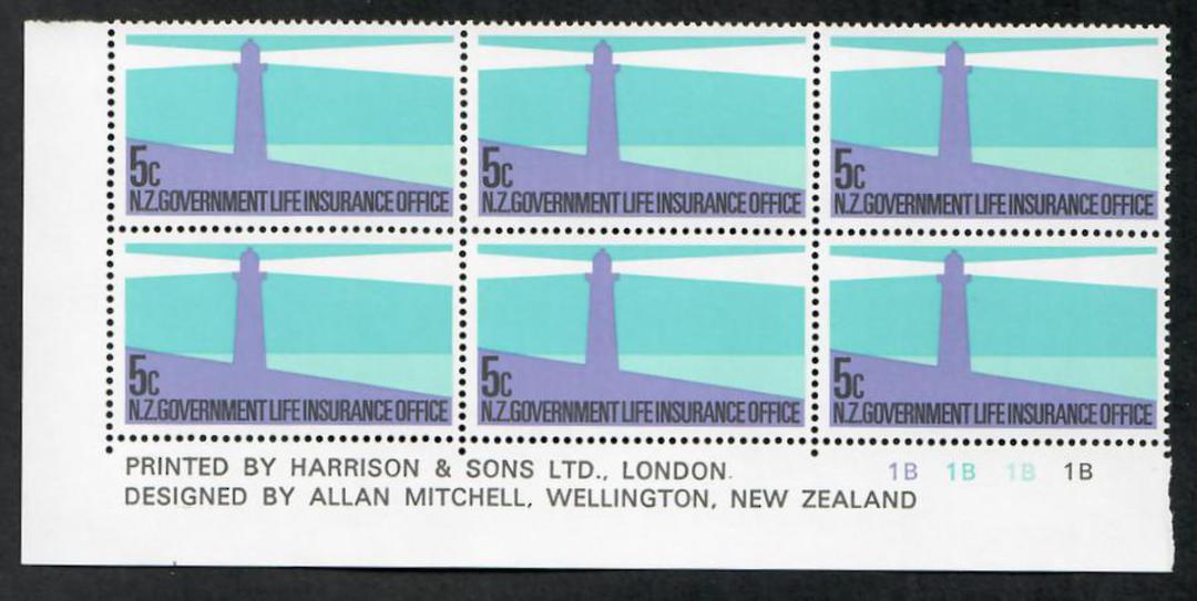 NEW ZEALAND 1981 Life Insurance. Set of 6 in Plate Blocks of 6. Plate 1B1B1B1B. - 21842 - UHM image 4