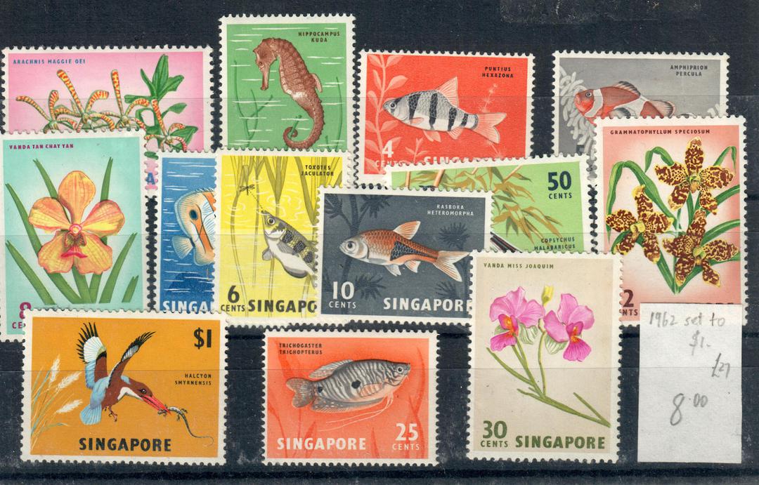 SINGAPORE 1962 Definitives. Set to the $1. - 20946 - LHM image 0