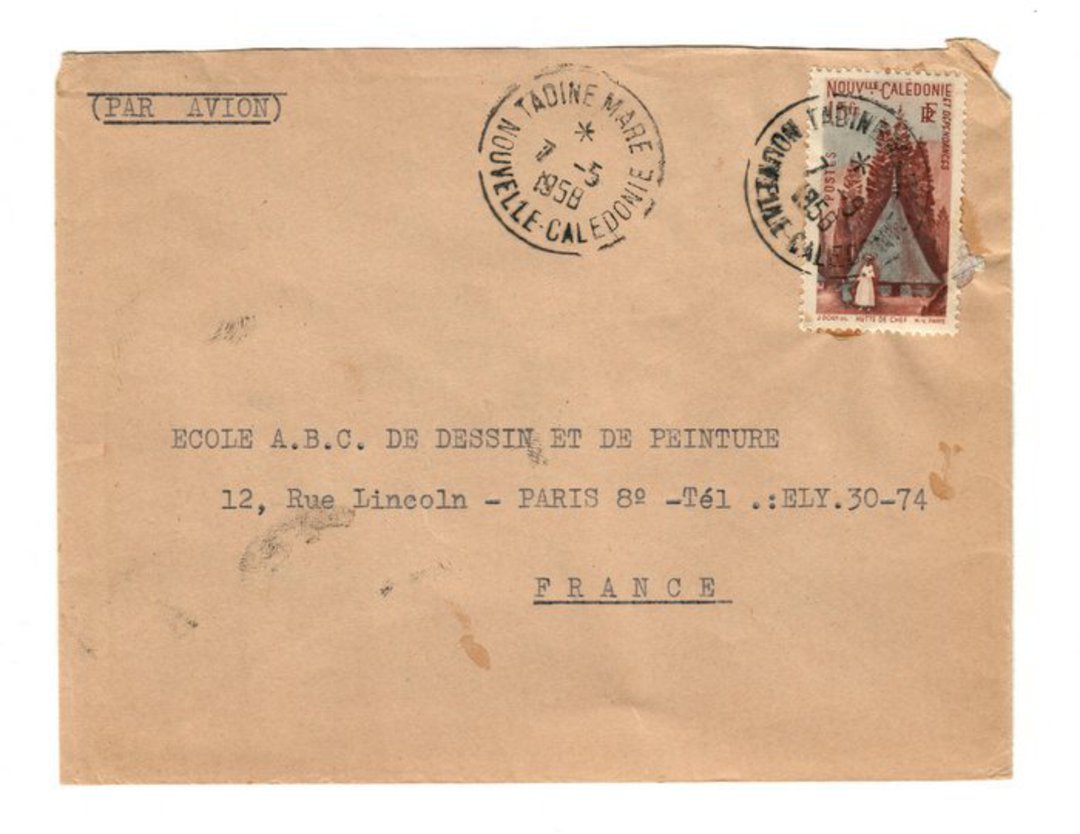 NEW CALEDONIA 1958 Airmail Letter from Tadine Mare to Paris. - 37873 - PostalHist image 0