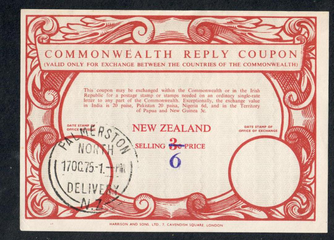 NEW ZEALAND 1975 Commonwealth Reply Coupon 6d. - 56550 - image 0