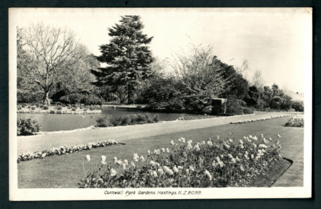 Real Photograph by A B Hurst & Son of Cornwall Park Gardens Hastings. - 48024 - Postcard image 0