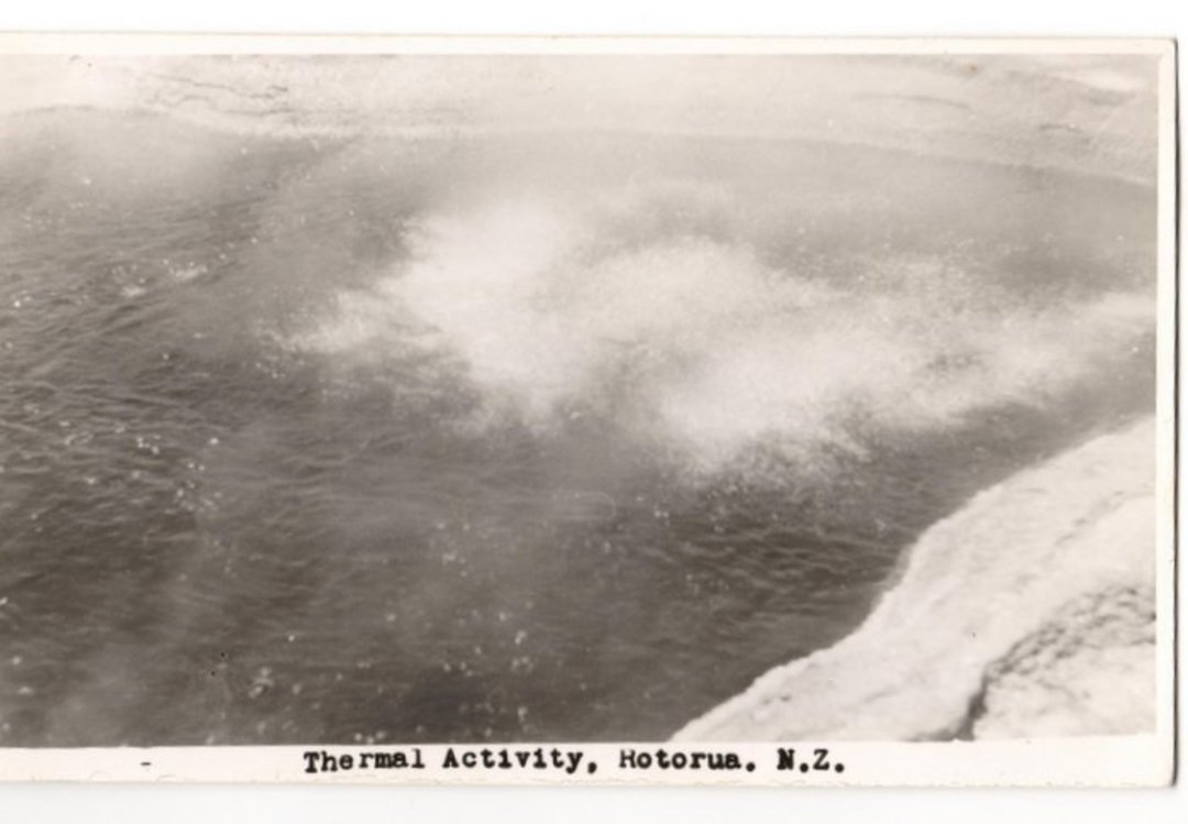 Real Photograph by N S Seaward of Thermal Activity Rotorua. - 46221 - Postcard image 0