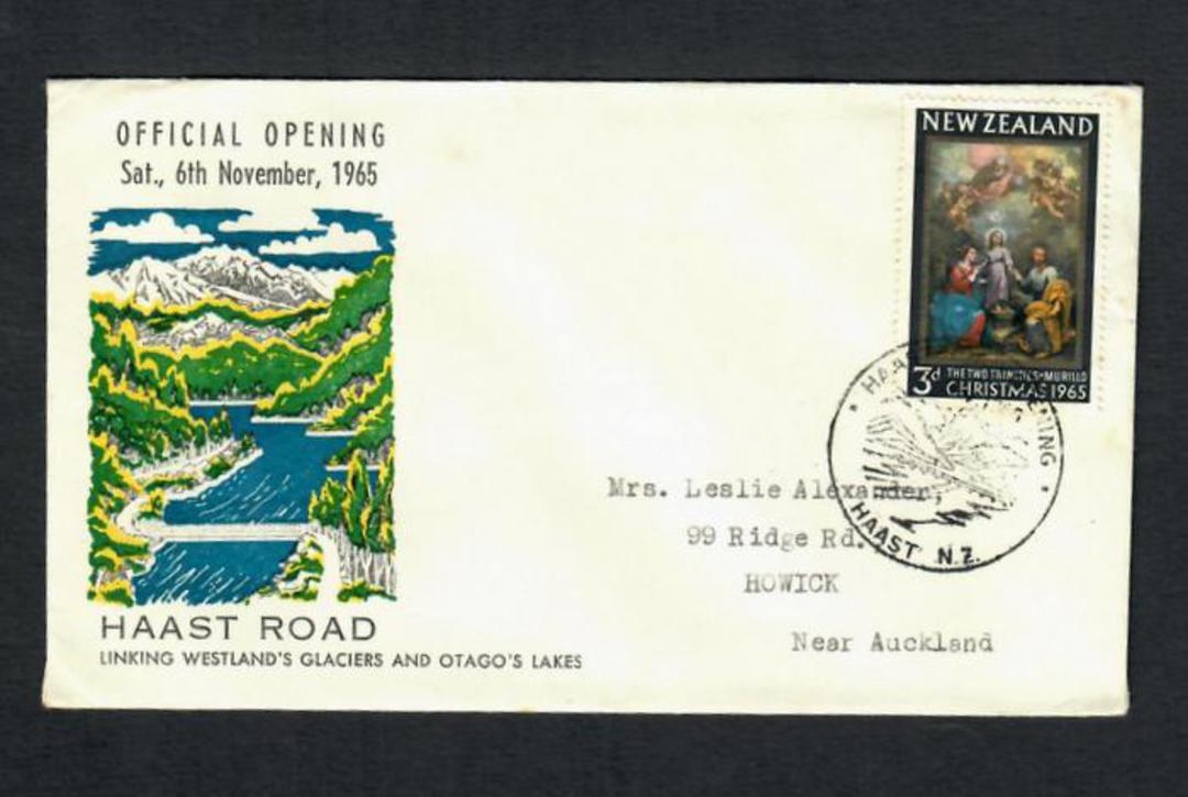 NEW ZEALAND 1965 Openig of the Haast Road. Special Postmark. - 31513 - PostalHist image 0