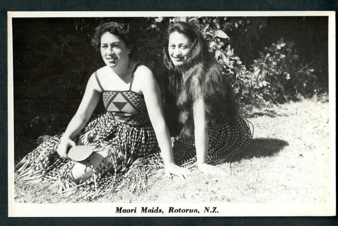 Real Photograph by N S Seaward of Maori Maids Rotorua. - 49677 - Postcard image 0