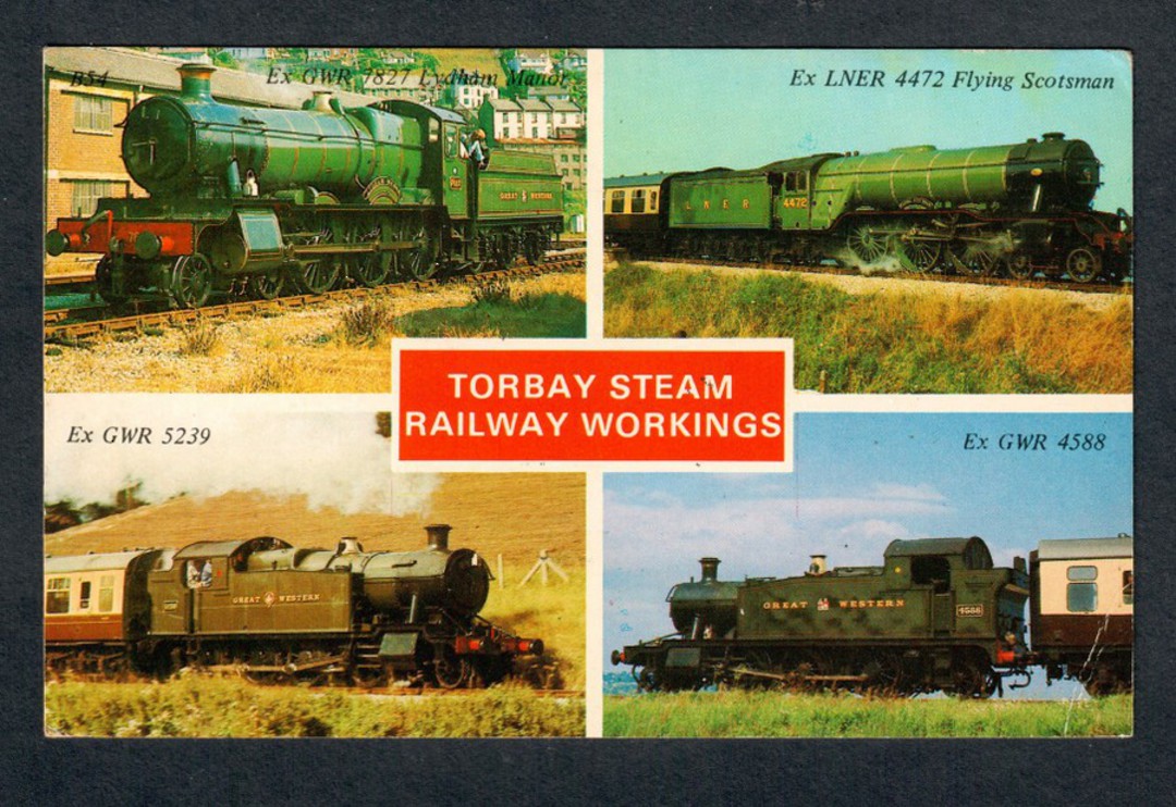 Coloured postcard of Torbay Steam Railway Workings. - 40527 - Postcard image 0