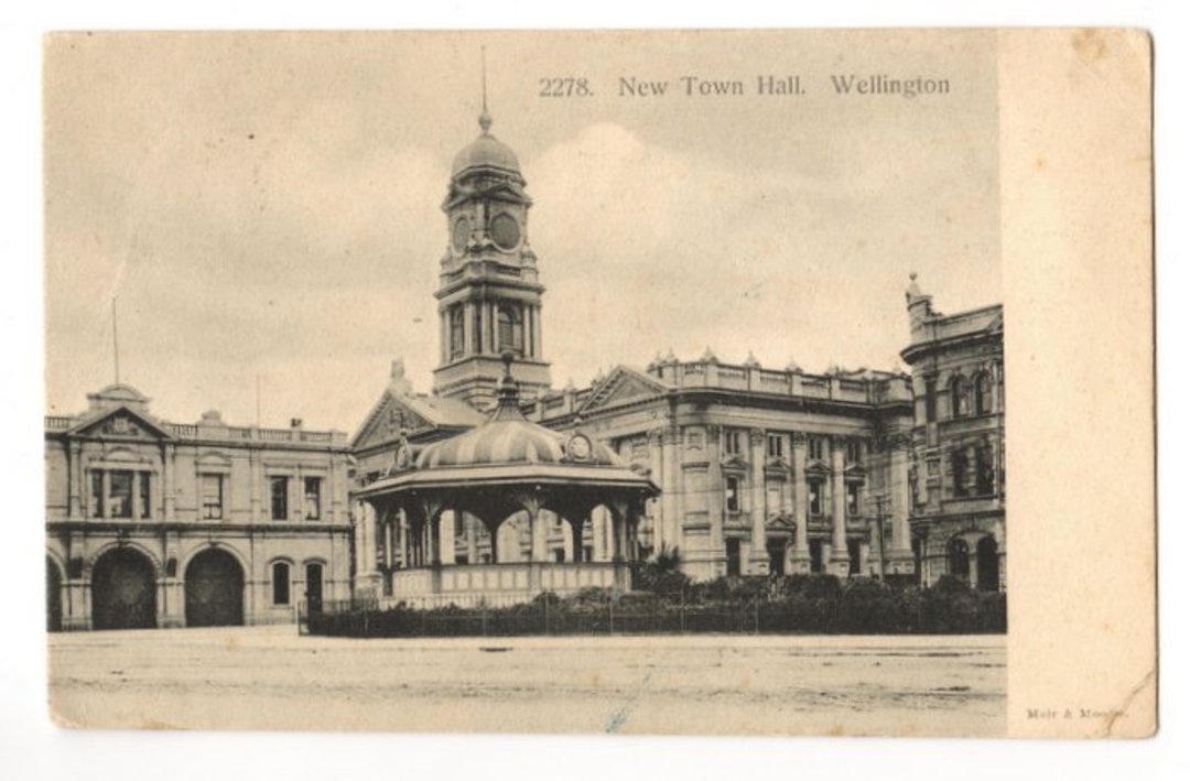 Early Undivided Postcard of new Town Hall. - 247354 - Postcard image 0