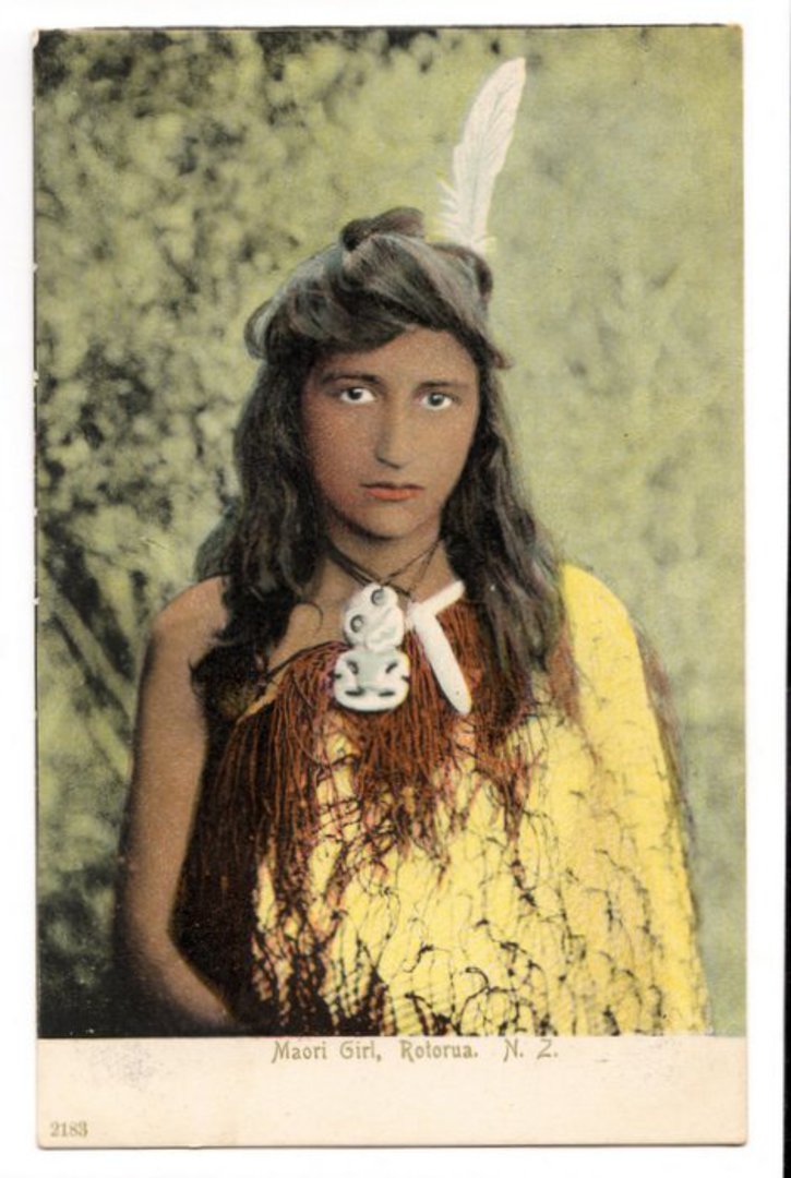 Coloured Postcard of Maori Girl Rotorua. - 69695 - Postcard image 0