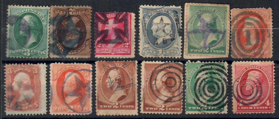 USA Cork Cancels. 12 items. All different. - 23604 - Used image 0