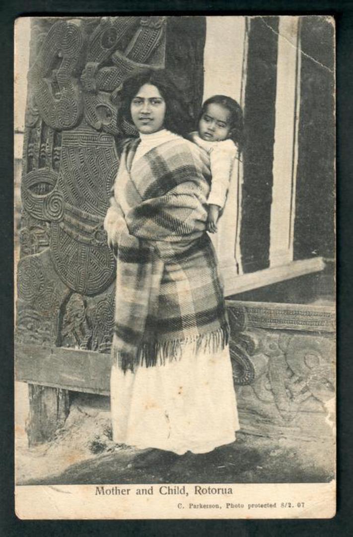 Postcard of Mother and Child Rotorua. Nice ROTORUA G class cancel1908. - 49580 - Postcard image 0