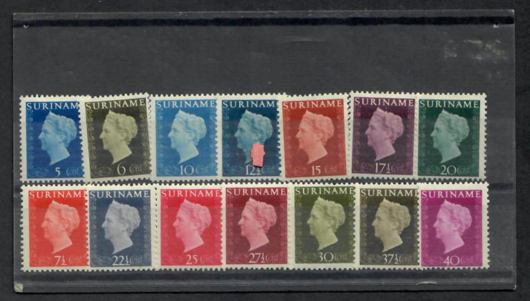 SURINAM 1948 Queen Wilhemena Definitives. Set of 14 to the 40c. - 22563 - Mint image 0