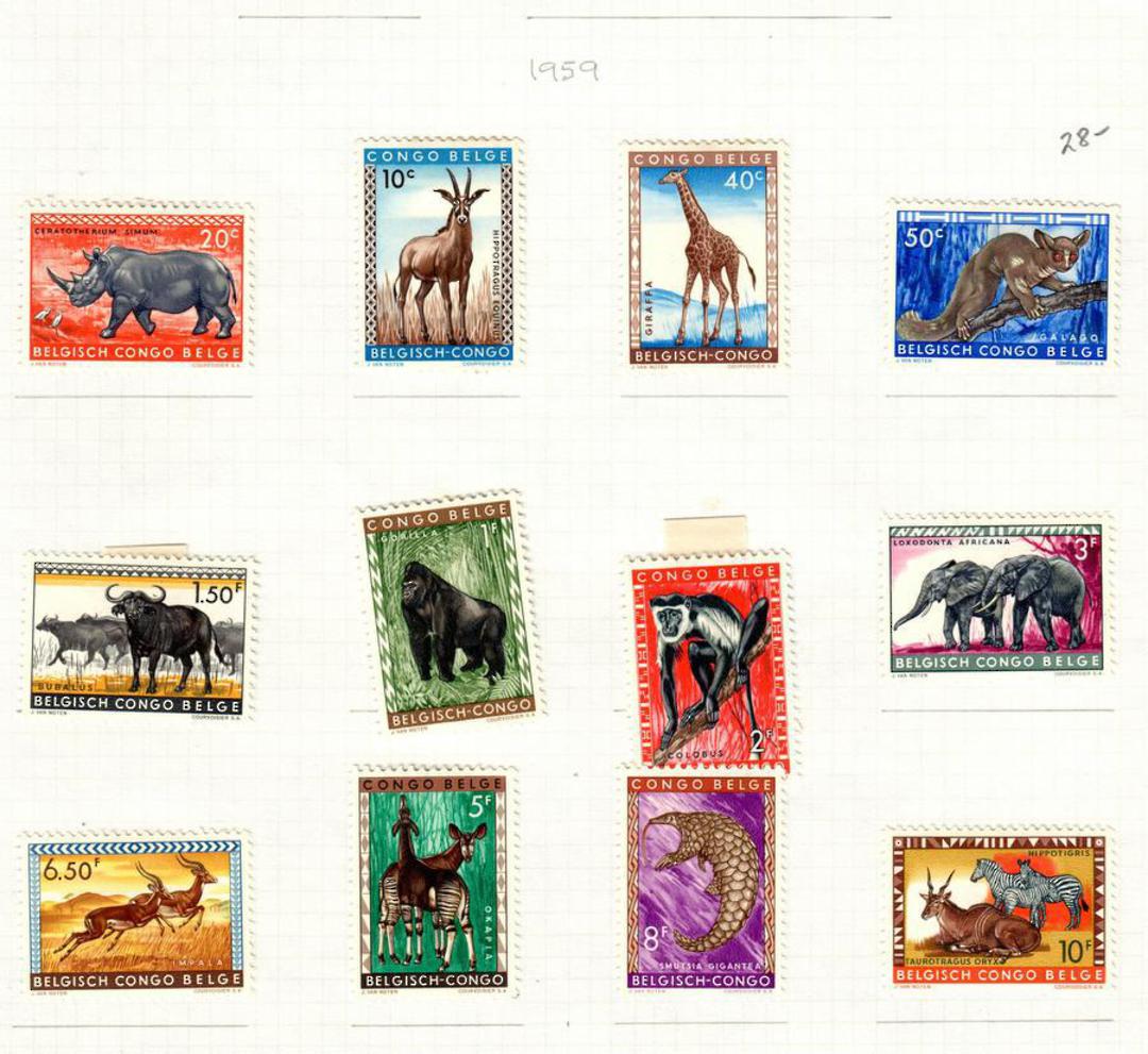 BELGIAN CONGO 1959 Definitives. Set of 12. - 55521 - Mint image 0
