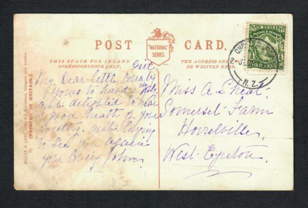 NEW ZEALAND Postmark Christchurch CHRISTCHURCH. B Class cancel on Postcard. - 31507 - Postmark image 0