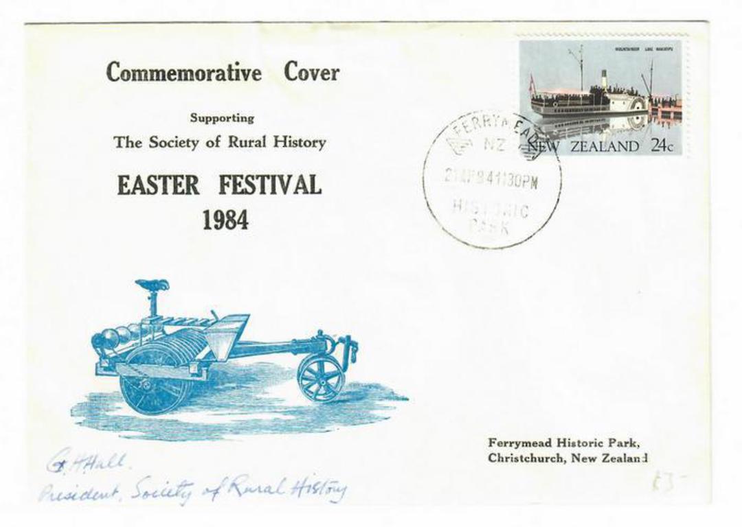 NEW ZEALAND 1984 Opening of the Ferrymead Society of Rural History Easter Festival. - 32007 - PostalHist image 0