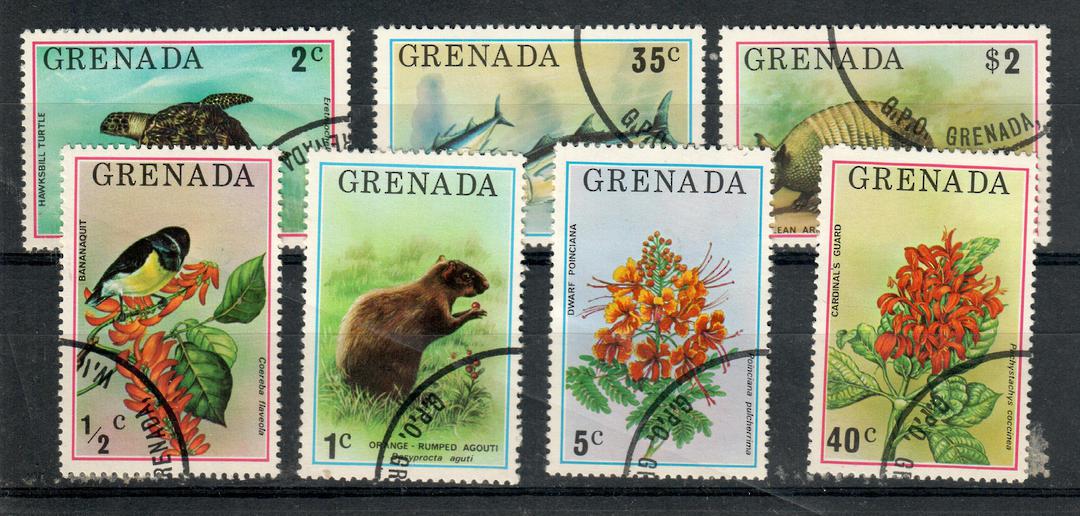 GRENADA 1976 Flora and Fauna. Set of 7. - 20935 - CTO image 0