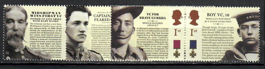 GREAT BRITAIN 2006 Victoria Cross. Set of 6 in joined pairs. - 84161 - UHM image 0