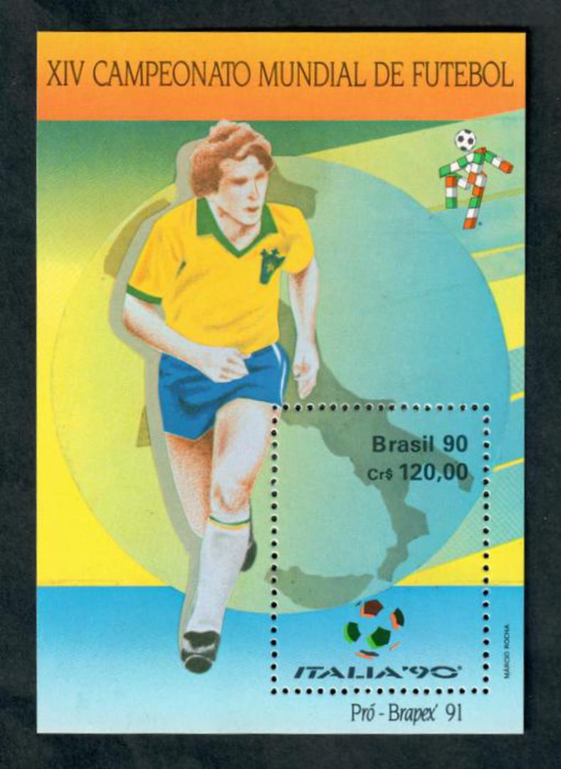 BRAZIL 1990 World Cup. Miniature sheet. - 50540 - UHM image 0