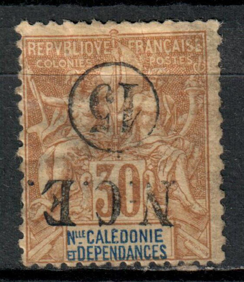 NEW CALEDONIA 1899 Definitive Surcharge 15 on 30c Cinnamon on drab. Surcharge inverted. - 75867 - Mint image 0