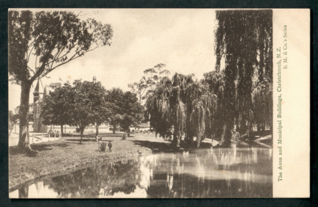 Early Undivided Postcard of The Avon and Municipal Buildungs Christchurch. - 48355 - Postcard image 0