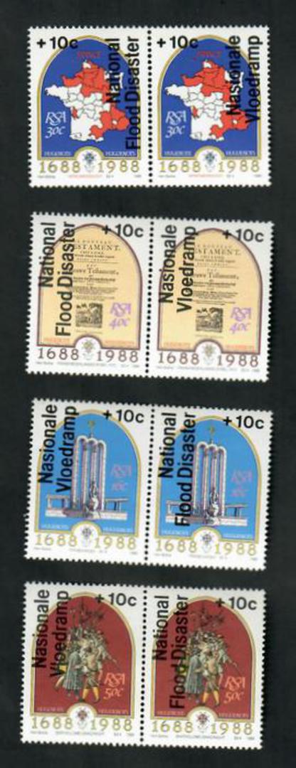 SOUTH AFRICA 1988 National Flood Relief Fund. Set of 8 in joined pairs. - 51039 - UHM image 0