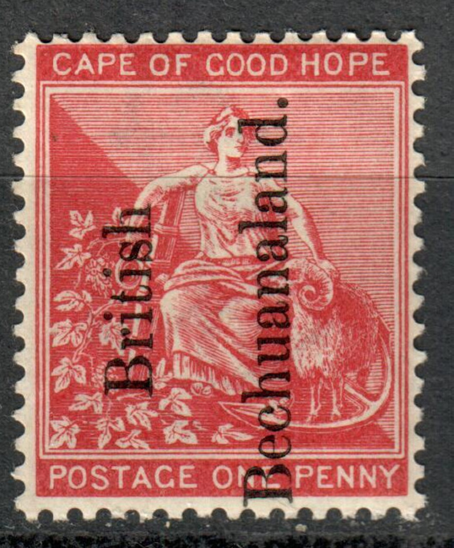 BECHUANALAND 1891 Definitive Cape of Good Hope Overprint 1d Carmine-Red. - 8136 - LHM image 0