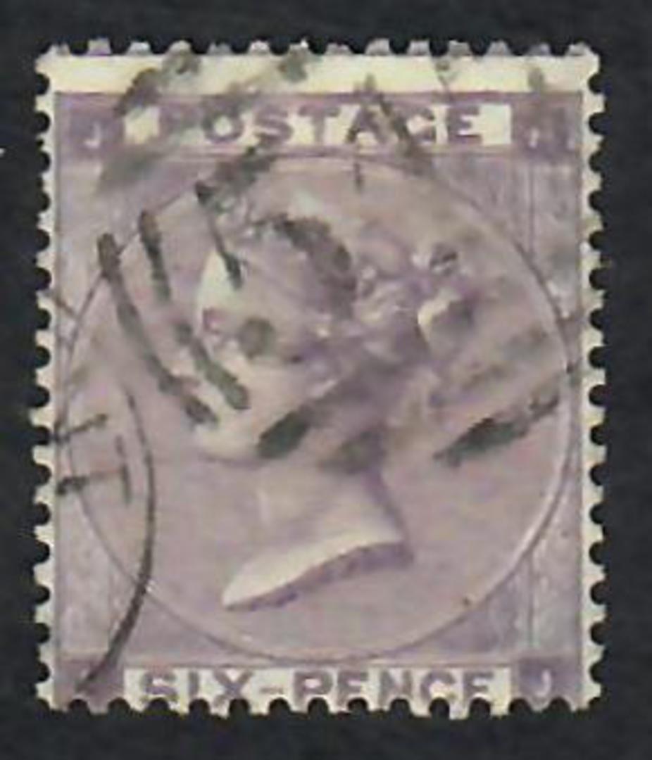 GREAT BRITAIN 1862 6d Deep Lilac. Centered to south.  Postmark reasonable 54 in bars.  Good perfs - 70126 - FU image 0