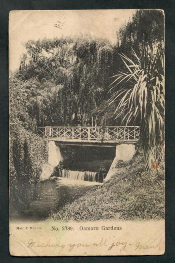 Early Undivided Postcard by Muir & Moodie of Oamaru Gardens. - 49527 - Postcard image 0