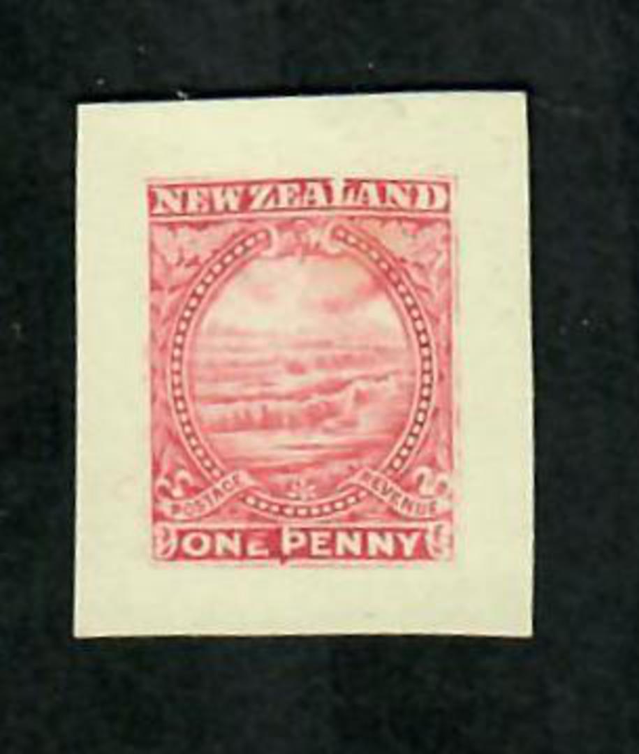 NEW ZEALAND 1898 Pictorial 1d Red Imperforate Proof. - 74032 - Proof image 0