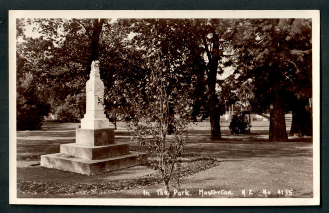 Real Photograph.  In the Park Masterton. - 47868 - Postcard image 0