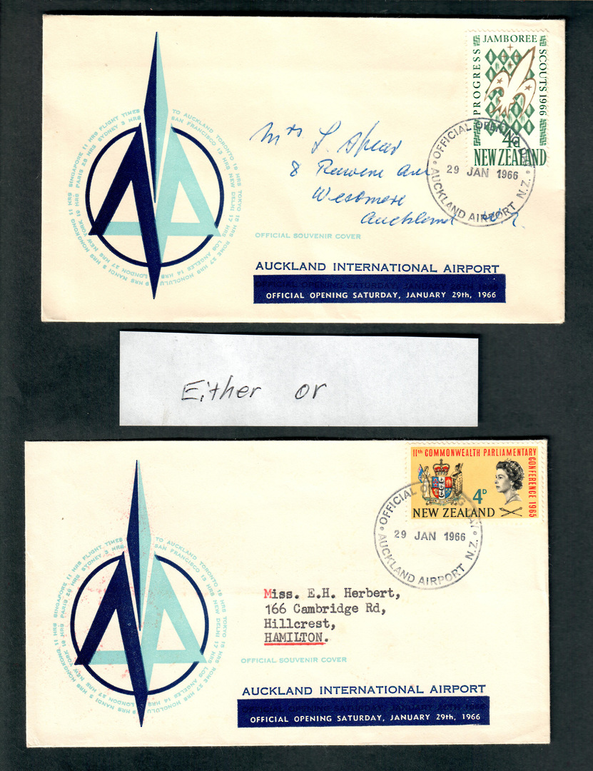 NEW ZEALAND 1966 Official Opening of the Auckland International Airport. Special Postmark on cover. - 35030 - PostalHist image 0