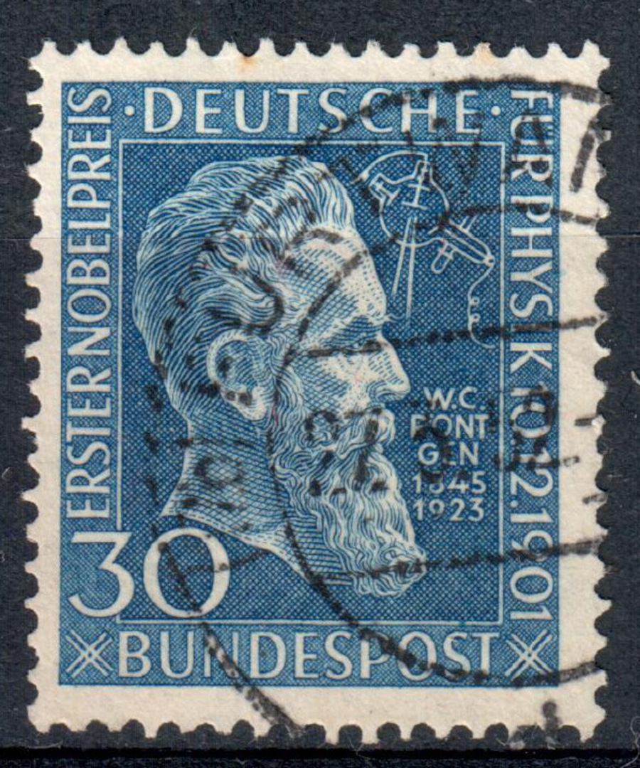 WEST GERMANY 1951 50th Anniv of the Award to Rontgen of the first Nobel Prize for Physics. - 71496 - FU image 0