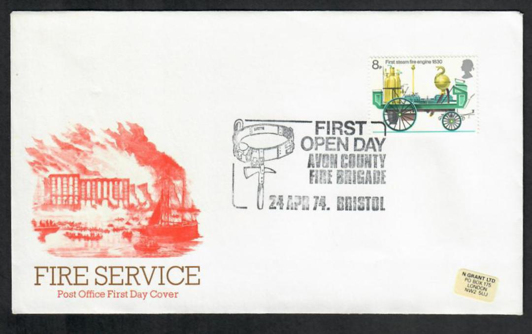 GREAT BRITAIN 1974 Open Day Avon County Fire Brigade. Souvenir cover with special postmark. - 530374 - PostalHist image 0