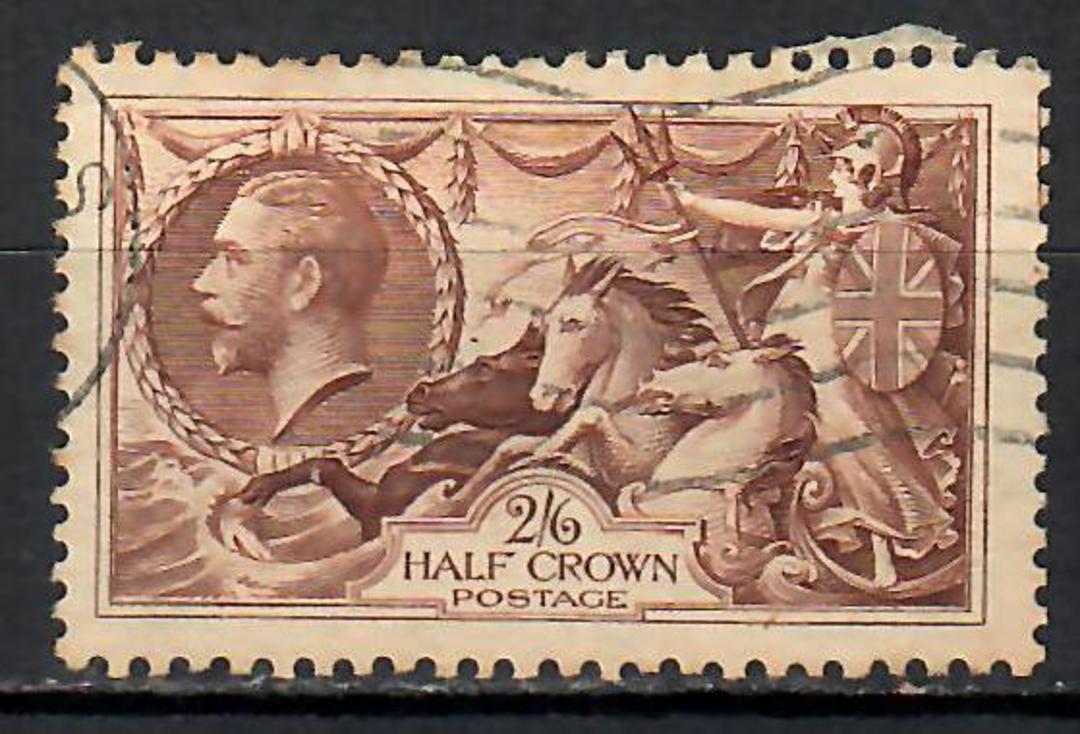 GREAT BRITAIN 1934 Geo 5th Definitive 2/6d Chocolate-Brown. Re-engraved with cross-hatching. Light roller cancel. - 39478 - FU image 0