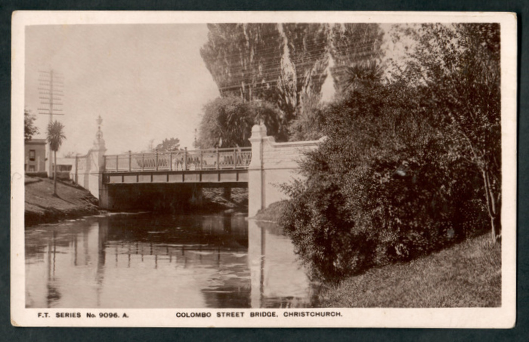 Real Photograph of Colombo Street Bridge Christchurch - 48302 - Postcard image 0