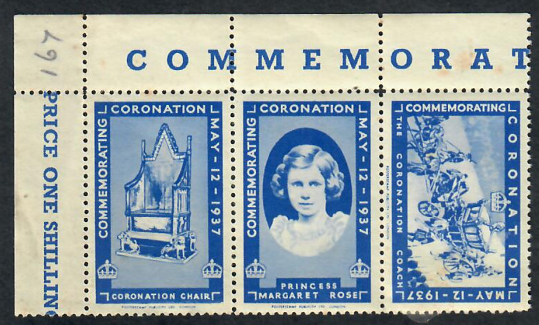 GREAT BRITAIN 1937 Coronation. 7 Labels. Minor faults. - 22051 - Cinderellas image 0